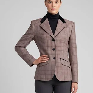 Fox Hunting Women's Plaid Tweed Hunt Coat