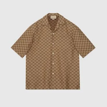 Gucci GG Linen Blend Canvas Shirt