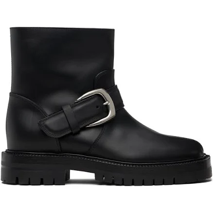 Maison Margiela Black Tabi County Buckle Ankle Boots