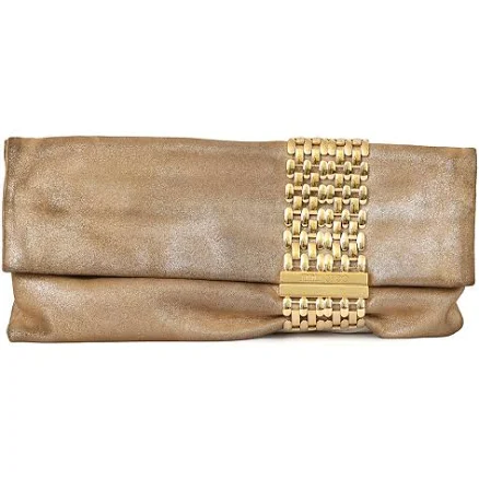 Jimmy Choo Women's Chandra Metallic Leather Clutch