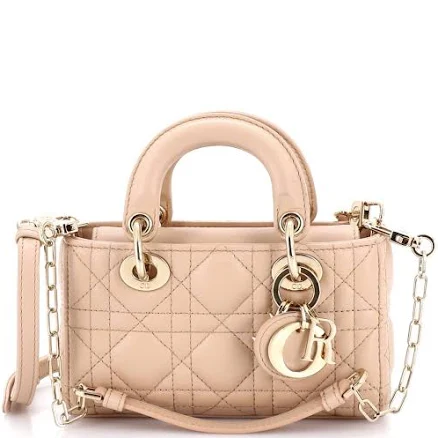 Dior Lady D-Joy Cannage Quilt Lambskin Micro Satchel