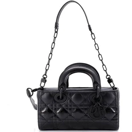 DIOR Small Lady D-Joy Patent-To-Matte Lambskin Bag