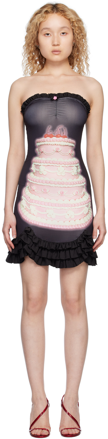 Black Birthday Cake Minidress
