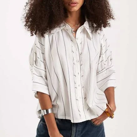 Free People Cotton Stripe Shirt