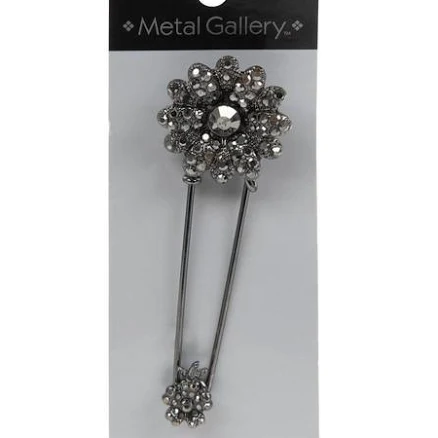 Rhinestone Flower Pin Brooch