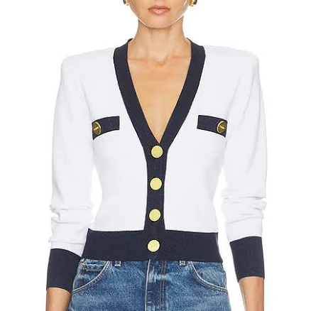 L'AGENCE Taya Cropped Cardigan