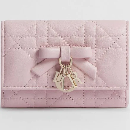 DIOR Lady DIOR Glycine Wallet in Cannage Lambskin