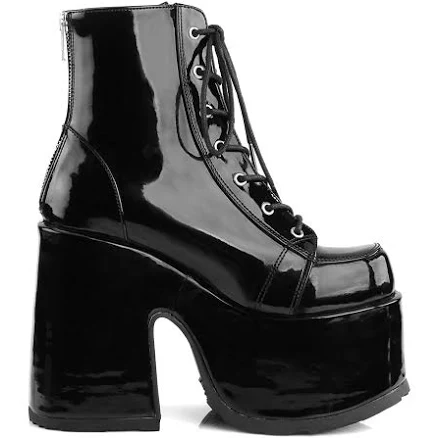 Camel-203 Platform Ankle Boots BLACK / US 7