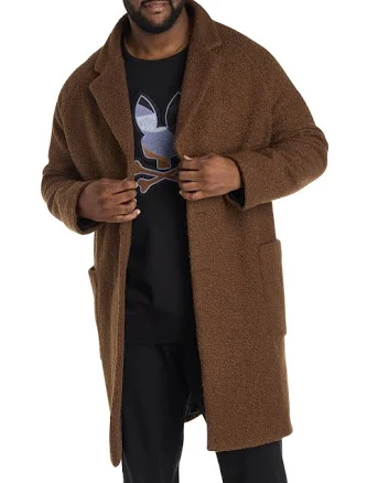 Tallia Men's Teddy Overcoat Big Tall