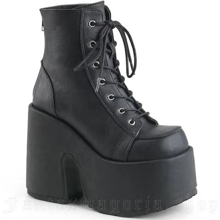 Gothic Faux Leather Ankle Length Platform Boots