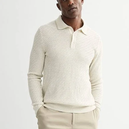 Men's Apt. 9 Merino Blend Textured Sweater Polo