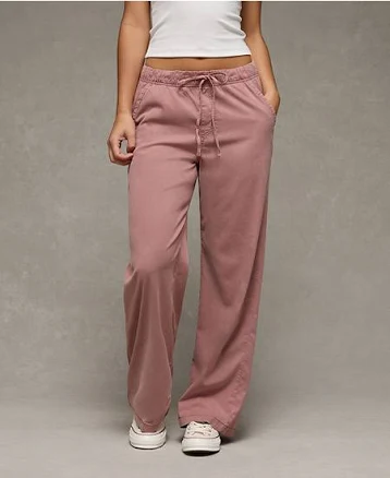 AE Women's Mid-Rise Wide-Leg Pull-On Pants