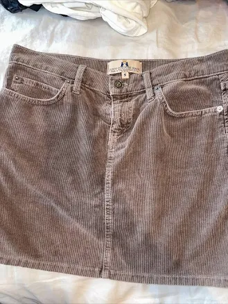 Juicy Couture Lightly Ribbed Size Small Brown Ladies Mini Skirt