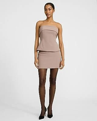 Express Women's High Waisted Stretch Twill Mini Skirt
