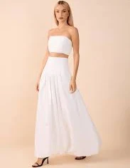 Draped Top and Balloon Skirt Set