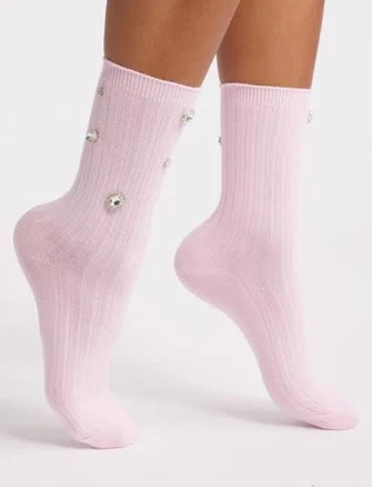 High HEEL JUNGLE Women's Kate Gem Crew Socks