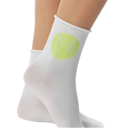 Crystal Embellished Tennis Socks