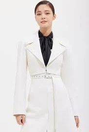 Cashmere Wool Wide Collar Crop Jacket