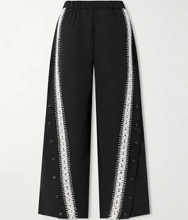 Sea Alberta Embellished Shell Track Pants - Women - Black Pants - XL