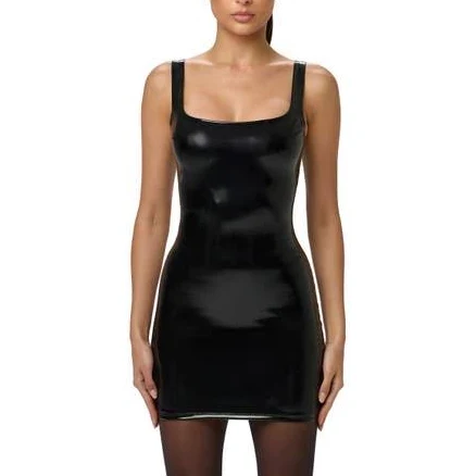 Naked Wardrobe Women's Vinyl Minidress