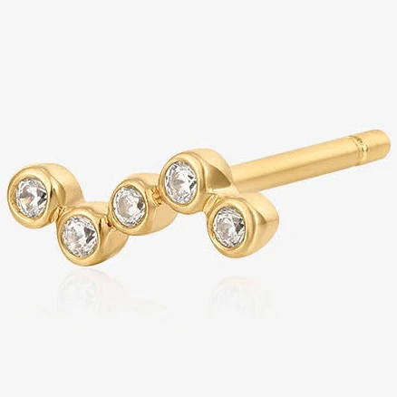 ELOISE Natural Diamond Large Wave Stud Earrings