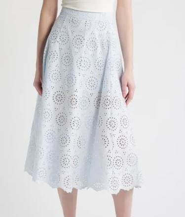 FRAME Women's The Solstice Eyelet Skirt