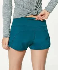 New Lululemon Run Times Shorts 4-Way Stretch 4" Nile Blue Size 2