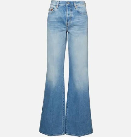 GUCCI | Women's | Mid Rise Flare Pant | BLUE DENIM | Size 27