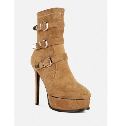 Beaux Women's High Platform Stiletto Ankle Boots