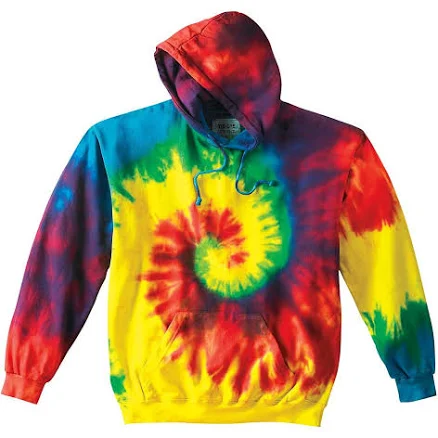 CD877 Adult Tie-Dye Tie-Dyed Pullover Hooded Sweatshirt