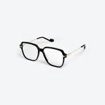 Gentle Monster Jeff 01 Black combination square Eyeglass Black/Clear New