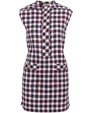 Gucci Women's Check Tweed Tunic Dress