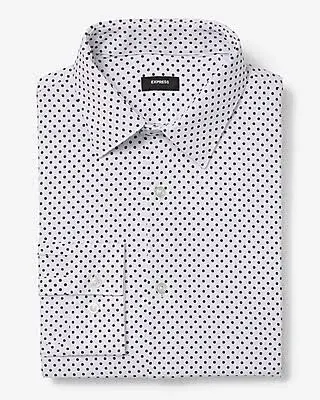 Express Men's Slim Polka Dot Modern Tech Dress Shirt
