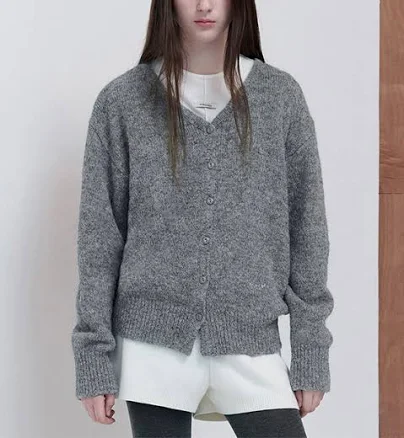 HAIRY V NECK Loose Fit Cardigan