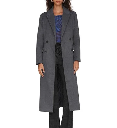 AVEC LES FILLES Women's Relaxed Double Breasted Wool Blend Coat