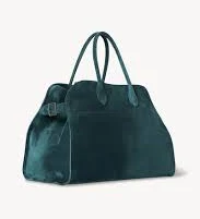 THE ROW Women's Soft Margaux 15 Suede Top Handle Bag