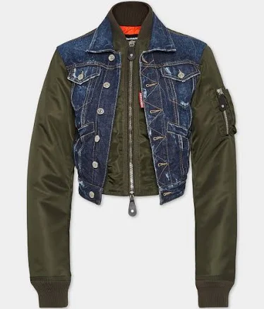 D2 Women's Hybrid Denim Bomber Jacket