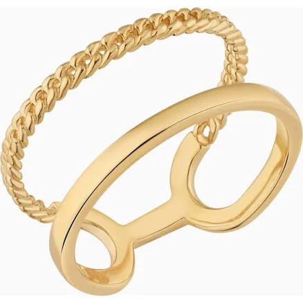 14K Yellow Gold Twin Set Ring