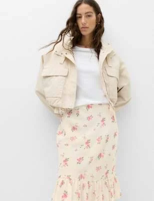 Marks & Spencer Floral Ruffle Hem Midi Tiered SkirtMarks & Spencer Floral Ruffle Hem Midi Tiered Skirt