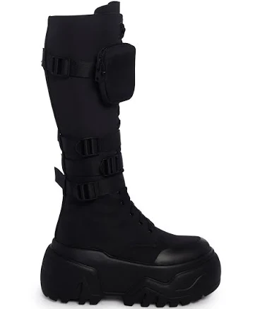 Mad Hustle Knee High Combat Boots