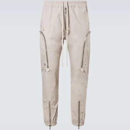 Rick Owens Men, Bauhaus cotton-blend poplin cargo pants, White, 34, Pants