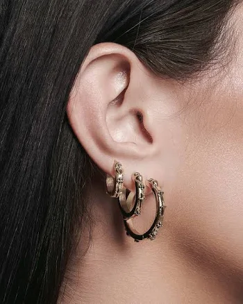 Ask & Embla Trinity Hoop Earrings