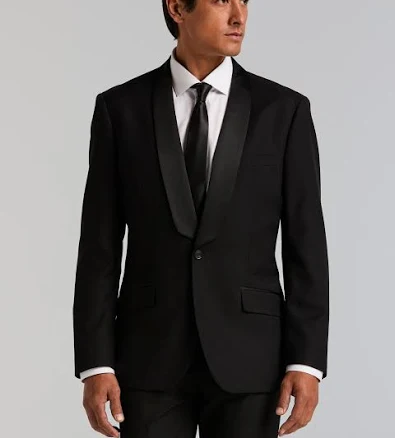 Perry Ellis Men's Slim Fit Textured Tuxedo Jacket