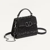 Women's Valentino Vsling Mini Suede & Leather Shoulder Bag