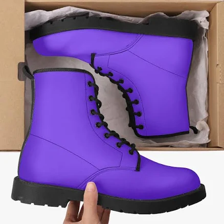 Unisex Vegan Leather Combat Boots