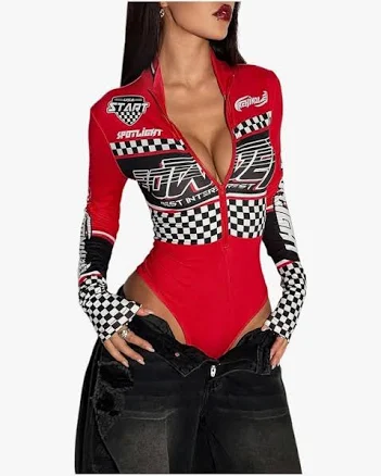 Racer Zip-Up Bodysuit