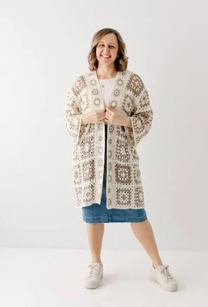 Shantae Open Knit Crochet Cardigan