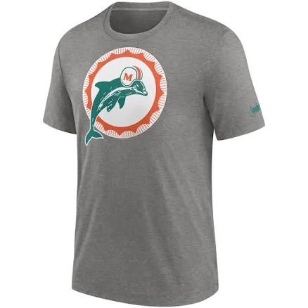 Nike Men's Miami Dolphins Rewind Logo Tri-Blend T-Shirt