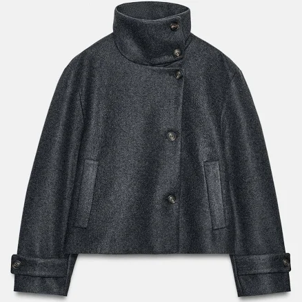 Zara Short High Neck Coat