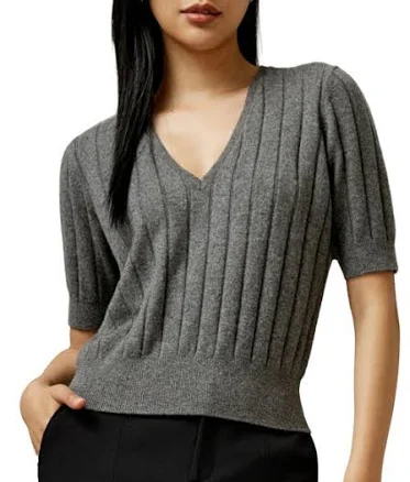 Lilysilk Women's Cashmere V-Neck T-Shirt